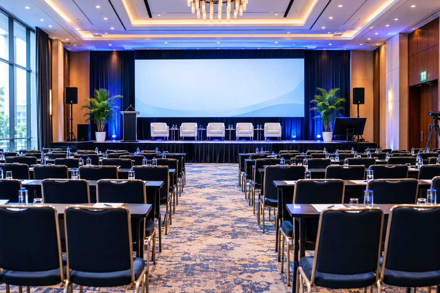 Modern Conference Hall Ready for Presentation
